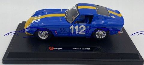 FERRARI 250 GTO #112 blue Bburago 26305 1:24 FERRARI 250 GTO #112 blue Bburago 26305 1:24