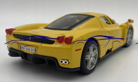 FERRARI ENZO yellow model Bburago 26006 1:24 FERRARI ENZO yellow model Bburago 26006 1:24