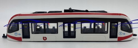 TRAMWAJ metalowy 20cm BBurago 32105 red TRAMWAJ metalowy 20cm BBurago 32105 red