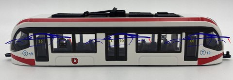 TRAMWAJ metalowy 20cm BBurago 32105 red TRAMWAJ metalowy 20cm BBurago 32105 red