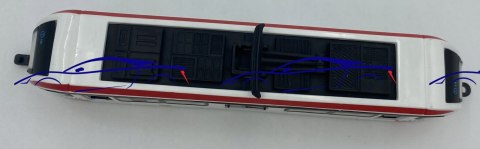 TRAMWAJ metalowy 20cm BBurago 32105 red TRAMWAJ metalowy 20cm BBurago 32105 red