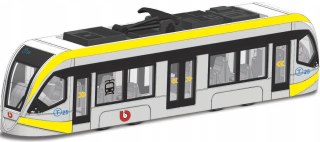 TRAMWAJ metalowy 20cm BBurago 32105 yellow