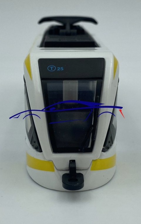 TRAMWAJ metalowy 20cm BBurago 32105 yellow TRAMWAJ metalowy 20cm BBurago 32105 yellow