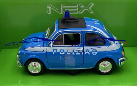 Fiat 500 Polizia model 22515IP Welly 1:24 Fiat 500 Polizia model 22515IP Welly 1:24