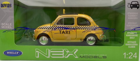 Fiat 500 Taxi model 22515TI Welly 1:24