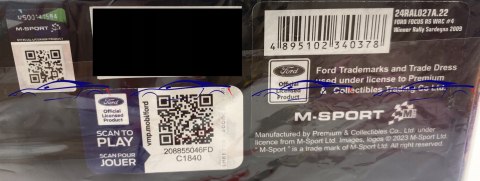 Ford Focus RS Latvalla Sardynia 09 model IXO 1:24 Ford Focus RS Latvalla Sardynia 09 model IXO 1:24