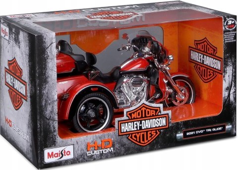 HARLEY DAVIDSON 2021 CVO Tri Glide 1:12 Maisto trike trajka orange HARLEY DAVIDSON 2021 CVO Tri Glide 1:12 Maisto trike trajka orange