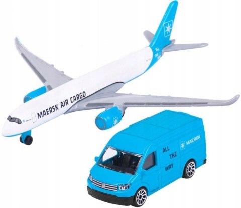 MAERSK VW Crafter + Airbus A350 Majorette Logistic METAL MAERSK VW Crafter + Airbus A350 Majorette Logistic METAL