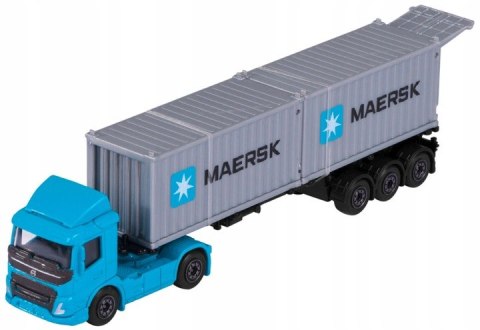 MAERSK Volvo FMX Majorette Logistic METAL 2 kontenery MAERSK Volvo FMX Majorette Logistic METAL 2 kontenery