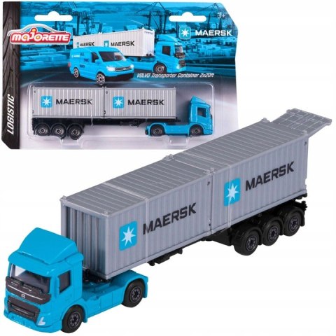 MAERSK Volvo FMX Majorette Logistic METAL 2 kontenery MAERSK Volvo FMX Majorette Logistic METAL 2 kontenery