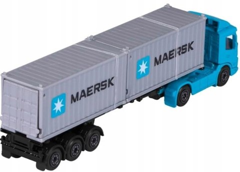 MAERSK Volvo FMX Majorette Logistic METAL 2 kontenery MAERSK Volvo FMX Majorette Logistic METAL 2 kontenery