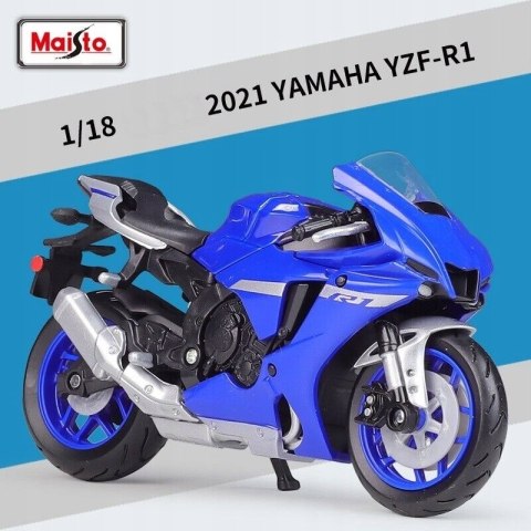 YAMAHA TYZF-R1 2021 model na podstawce 1:18 Maisto YAMAHA TYZF-R1 2021 model na podstawce 1:18 Maisto