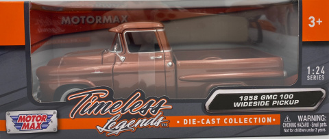 1958 GMC 100 Wideside Pickup brown 1:24 Motormax 79385 1958 GMC 100 Wideside Pickup brown 1:24 Motormax 79385