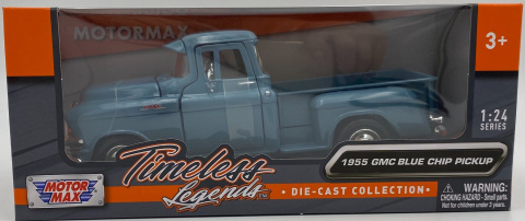 1955 GMC Blue Chip Pick-up blue 1:24 Motormax 79382 1955 GMC Blue Chip Pick-up blue 1:24 Motormax 79382