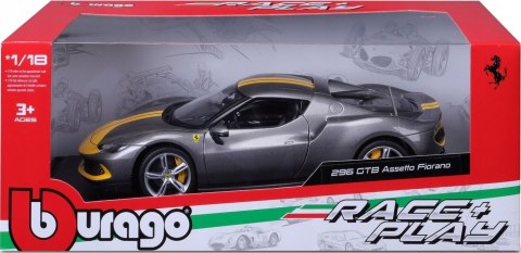 FERRARI 296 GTB Assetto Fiorano 1:18 Bburago 16017 grey FERRARI 296 GTB Assetto Fiorano 1:18 Bburago 16017 grey