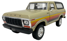 Ford Bronco (hard top) 1978 1:24 Motormax 79373 beż/brąz