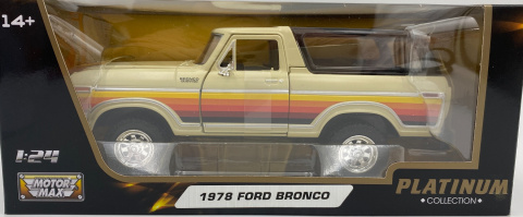 Ford Bronco (hard top) 1978 1:24 Motormax 79373 beż/brąz Ford Bronco (hard top) 1978 1:24 Motormax 79373 beż/brąz