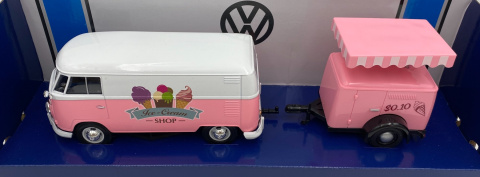 Volkswagen (T1) z budką z lodami 1:24 Motormax 79672 Volkswagen (T1) z budką z lodami 1:24 Motormax 79672