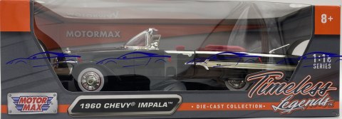 Chevrolet Impala 1960 cabrio 1:18 Motormax 73110 black