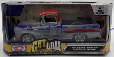 Chevy Apache Fleetside Pickup 1:24 Motormax 79033 1958 Get Low Series Chevy Apache Fleetside Pickup 1:24 Motormax 79033 1958 Get Low Series