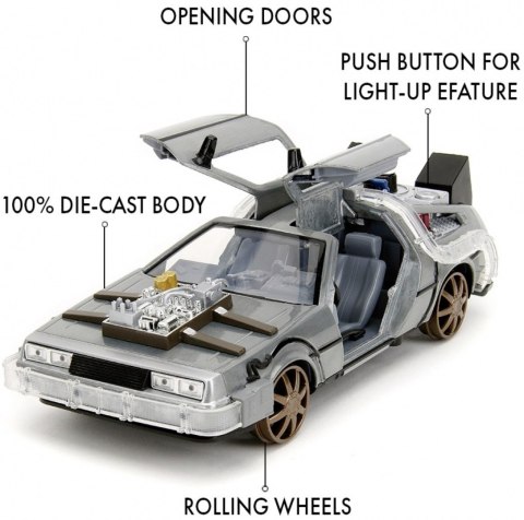 DMC-12 DeLorean Railroad Powrót do przyszłości 3 JADA 1:24 DMC-12 DeLorean Railroad Powrót do przyszłości 3 JADA 1:24