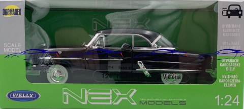 FORD CRESTLINE VICTORIA model 1953 WELLY 1:24 black FORD CRESTLINE VICTORIA model 1953 WELLY 1:24 black