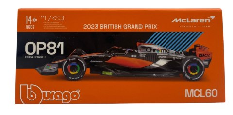 McLaren MCL60 F1 2023 #81 Piastri KASK BBurago 1:43 McLaren MCL60 F1 2023 #81 Piastri KASK BBurago 1:43