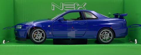 Nissan Skyline GT-R R34 model 24108 WELLY 1:24 blue Nissan Skyline GT-R R34 model 24108 WELLY 1:24 blue