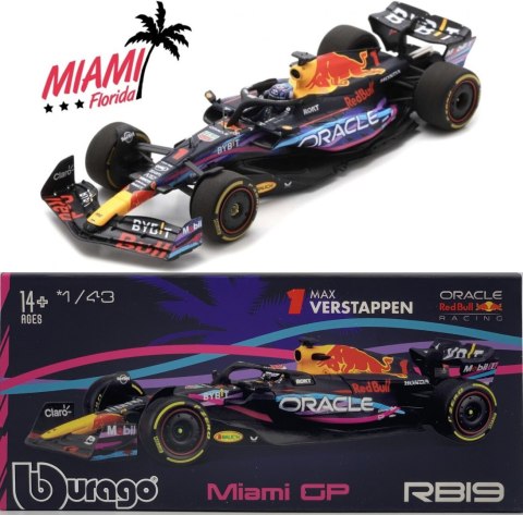 RB19 GP Miami F1 Red Bull 2023 Verstappen KASK BBurago 1:43 RB19 GP Miami F1 Red Bull 2023 Verstappen KASK BBurago 1:43