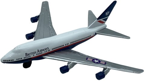 Samolot Boeing 747 British Airways 4,5" 11,5 cm METAL Motormax Samolot Boeing 747 British Airways 4,5" 11,5 cm METAL Motormax