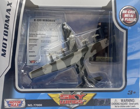 Samolot Lockheed C-130 Hercules model podstawka METAL Motormax Samolot Lockheed C-130 Hercules model podstawka METAL Motormax