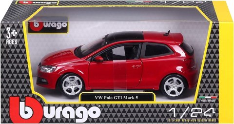 VW Volkswagen Polo GTI Mark 5 1:24 Bburago 21059 red VW Volkswagen Polo GTI Mark 5 1:24 Bburago 21059 red