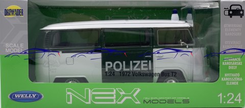 VW Volkswagen T2 1972 Polizei Policja 22472GP WELLY 1:24 VW Volkswagen T2 1972 Polizei Policja 22472GP WELLY 1:24