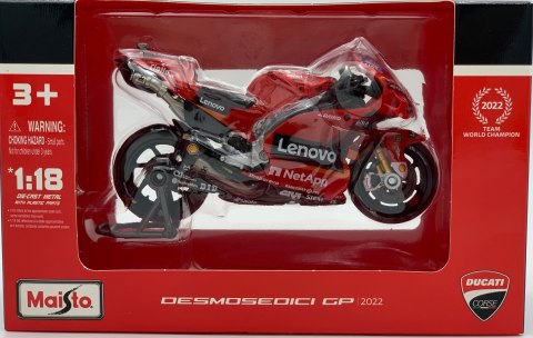 DUCATI Desmosedici MotoGP 2022 Lenovo #63 Bagnaia 1:18 Maisto DUCATI Desmosedici MotoGP 2022 Lenovo #63 Bagnaia 1:18 Maisto
