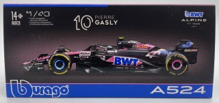 F1 bolid Alpine A524 BWT Bburago #10 Pierre Gasly BBurago 1:43 KASK