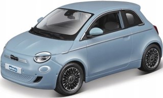 Fiat 500e 2023 niebieski 1:24 model metalowy Bburago 21110