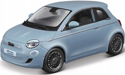 Fiat 500e 2023 niebieski 1:24 model metalowy Bburago 21110