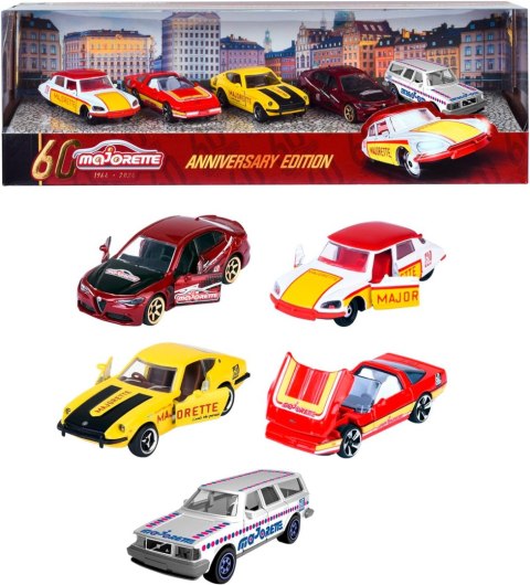 Majorette 60-lecie 5-sztuk seria limitowana 1:64 metal 212054101 Majorette 60-lecie 5-sztuk seria limitowana 1:64 metal 212054101