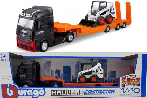 Mercedes Benz Actros Gigaspace lora ładowarka Bobcat Bburago 1:43 32313 Mercedes Benz Actros Gigaspace lora ładowarka Bobcat Bburago 1:43 32313
