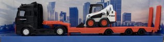 Mercedes Benz Actros Gigaspace lora ładowarka Bobcat Bburago 1:43 32313