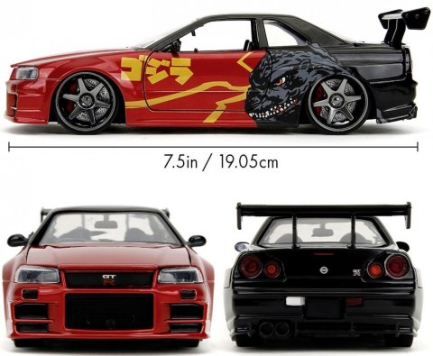 NISSAN Skyline GT-R R34 2002 malowanie Godzilla model JADA 1:24 NISSAN Skyline GT-R R34 2002 malowanie Godzilla model JADA 1:24