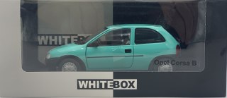 Opel Corsa B 1993 model METAL 124226 WhiteBox 1:24 turkusowy