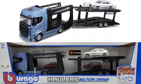 Scania 770 S laweta lora Porsche Macan Bburago 1:43 Scania 770 S laweta lora Porsche Macan Bburago 1:43
