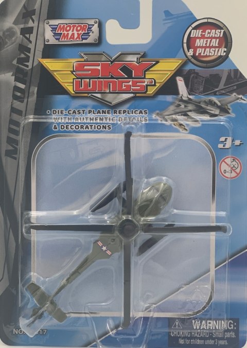 Śmigłowiec Sikorsky BLACK HAWK HH-60D Night Hawk 3,5" 9 cm METAL Motormax Śmigłowiec Sikorsky BLACK HAWK HH-60D Night Hawk 3,5" 9 cm METAL Motormax