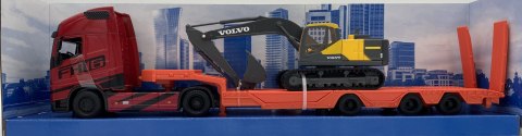 VOLVO FH16 Gglobetrotter 750 XXL lora koparka Volvo EC220E Bburago 1:43 VOLVO FH16 Gglobetrotter 750 XXL lora koparka Volvo EC220E Bburago 1:43