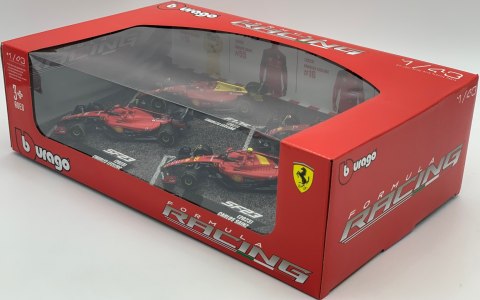 ZESTAW F1 Ferrari Leclerc #16 Sainz #55 2022-2023 F1-75 SF-23 BBurago 1:43 ZESTAW F1 Ferrari Leclerc #16 Sainz #55 2022-2023 F1-75 SF-23 BBurago 1:43