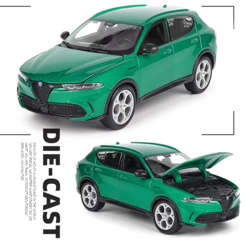 Alfa Romeo Tonale 2022 zielony 1:24 model BBurago 21109 Alfa Romeo Tonale 2022 zielony 1:24 model BBurago 21109