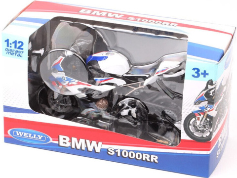 BMW S 1000 RR motocykl model 1:12 Welly 62107 BMW S 1000 RR motocykl model 1:12 Welly 62107