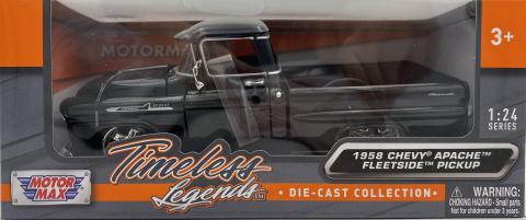 Chevy Apache Fleetside Pickup 1:24 Motormax 79311 czarny Chevy Apache Fleetside Pickup 1:24 Motormax 79311 czarny