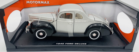 Ford Deluxe 1940 1:18 model Motormax 73108 szary z czarnym Ford Deluxe 1940 1:18 model Motormax 73108 szary z czarnym